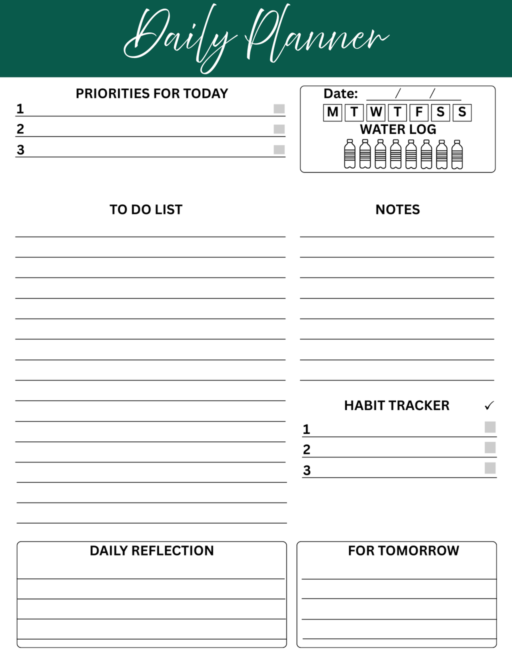 The Type A Daily Planner (Digital Download Version)