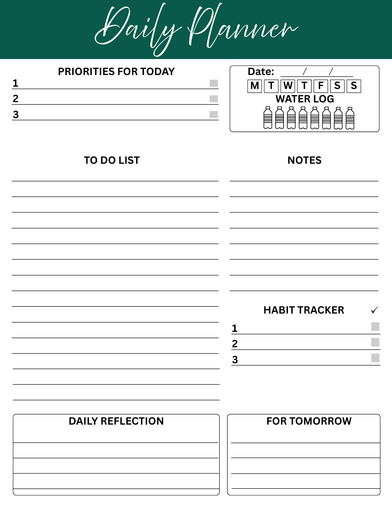 The Type A Daily Planner (Digital Download Version)