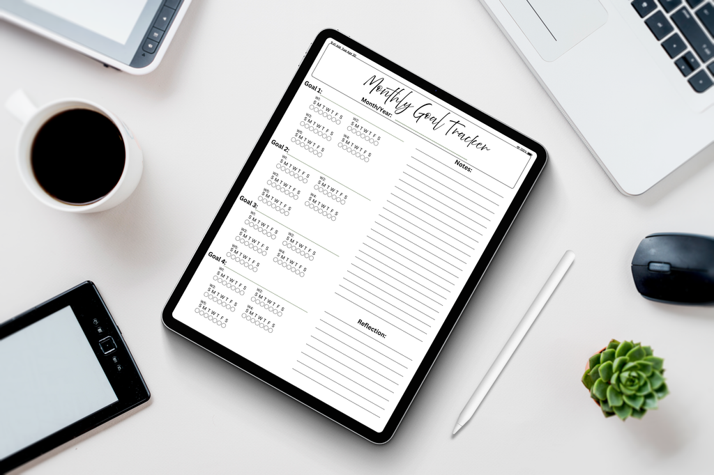 The Type A Monthly Goal Tracker (Digital Download Version)