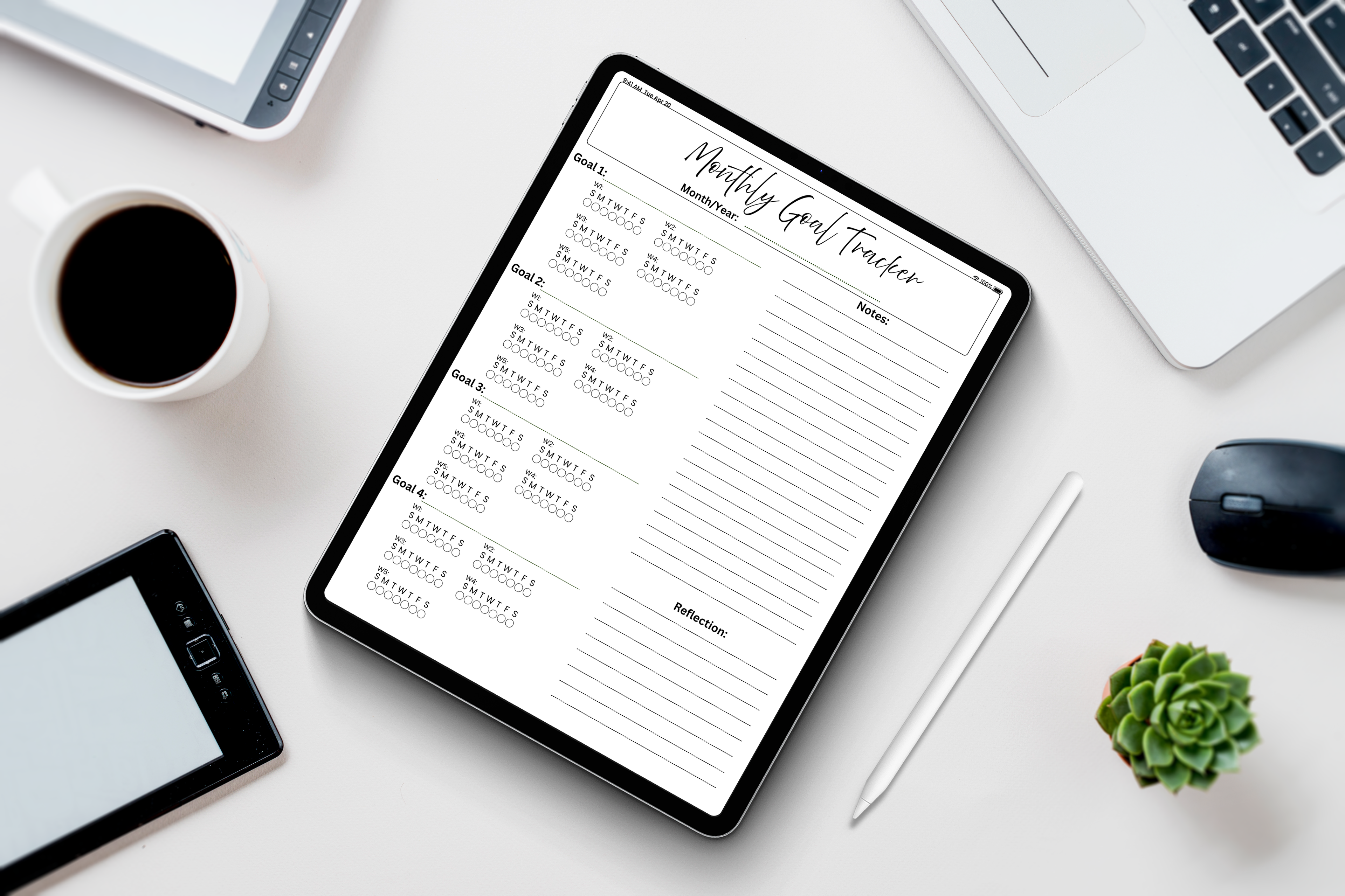 The Type A Monthly Goal Tracker (Digital Download Version)