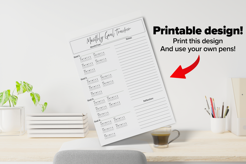 The Type A Monthly Goal Tracker (Digital Download Version)
